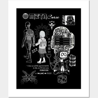 Meta Curse (white) Posters and Art